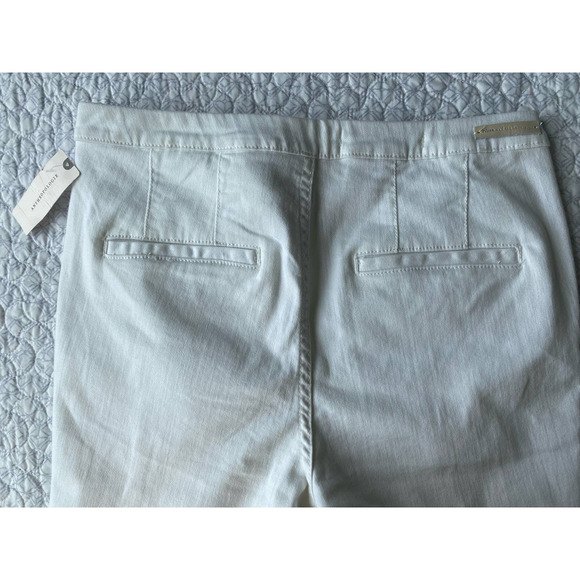 Pilcro Anthropologie High Rise Cropped White Denim Jeans Side Zip Size 30 NWT - Picture 9 of 14
